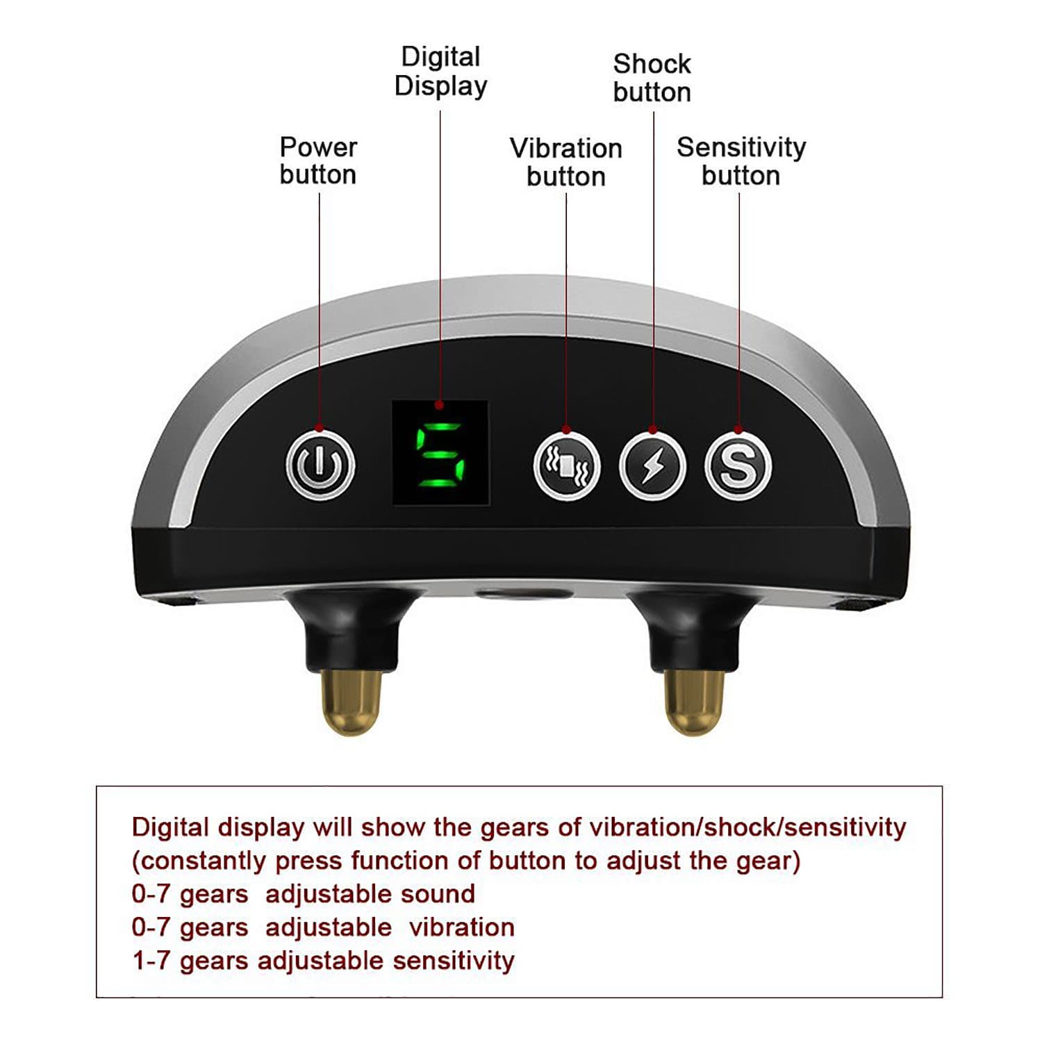 Dog No Bark Collar Rechargeable with 4 Training for All Dogs Bark Control Device