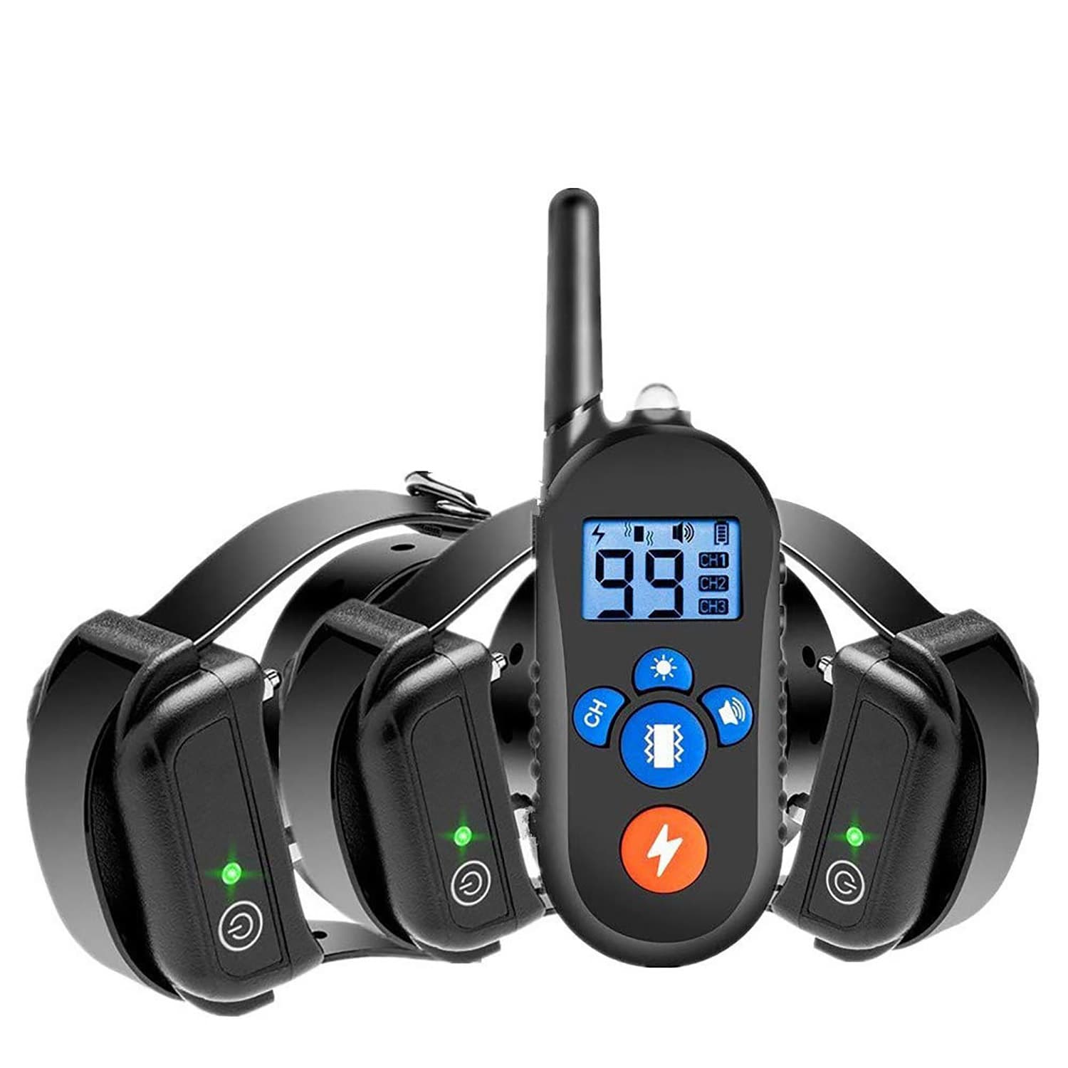 Waterproof&rechargeable dog training collar for 3 dogs