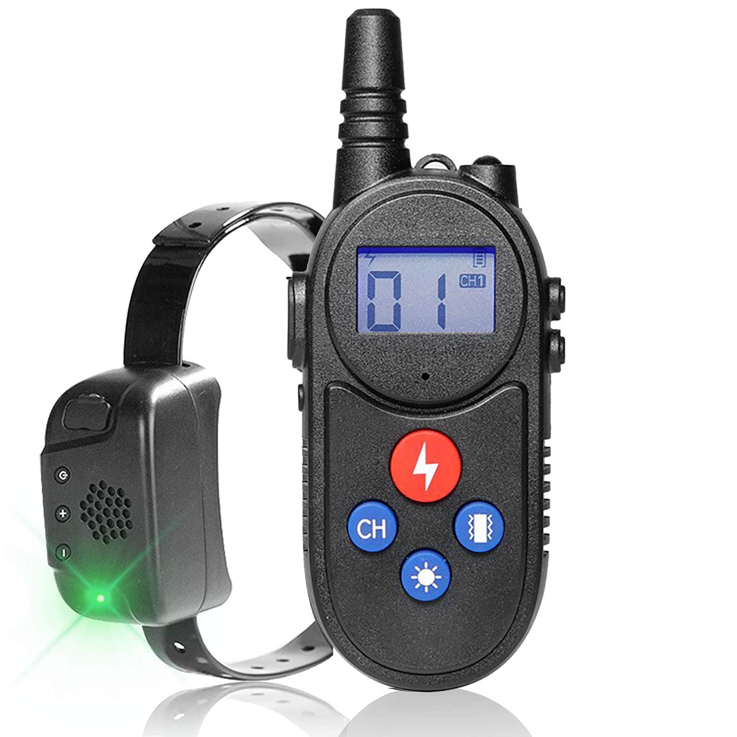 dog training collar with walkie talkie Remote Control Distance Up to 3280Ft